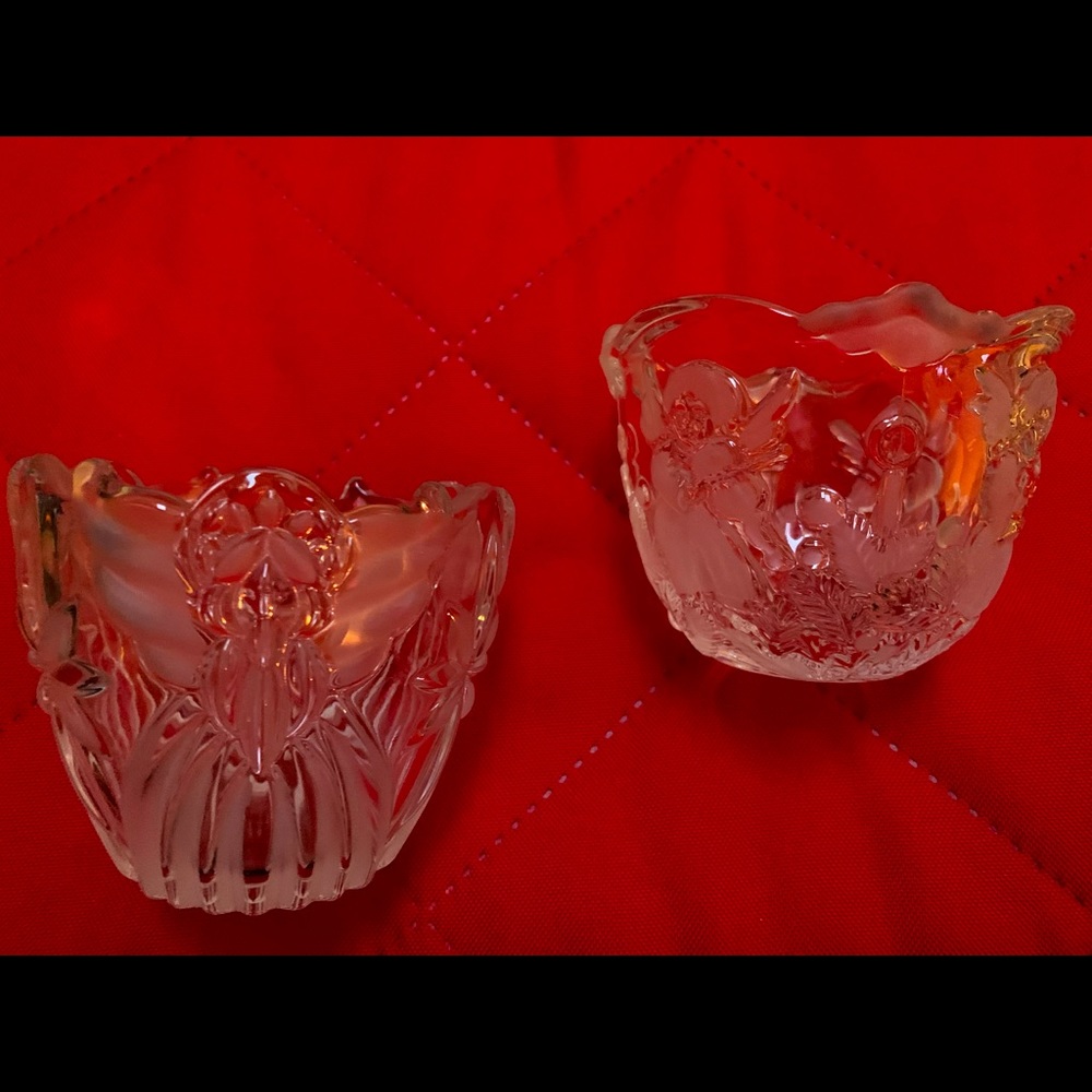 2 Angel candle decorative bowls